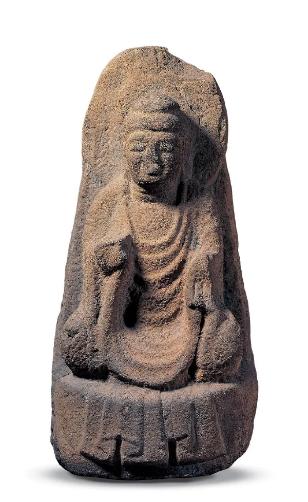 慶州地域出土の石造立菩薩像