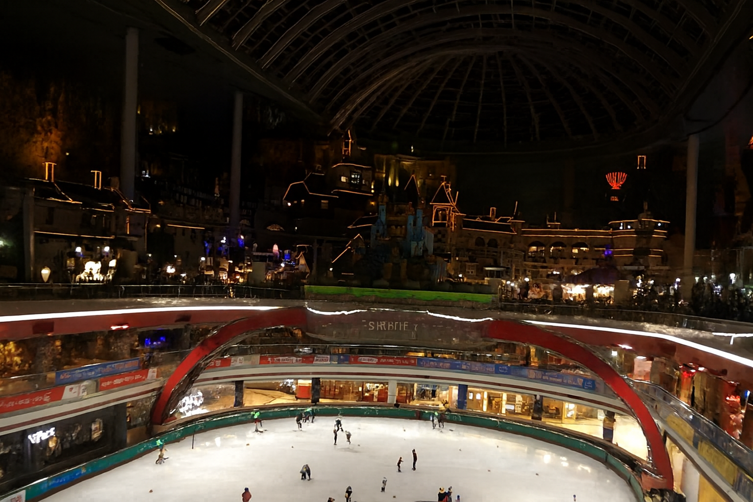 Real-life night view of Lotte World Magic Island